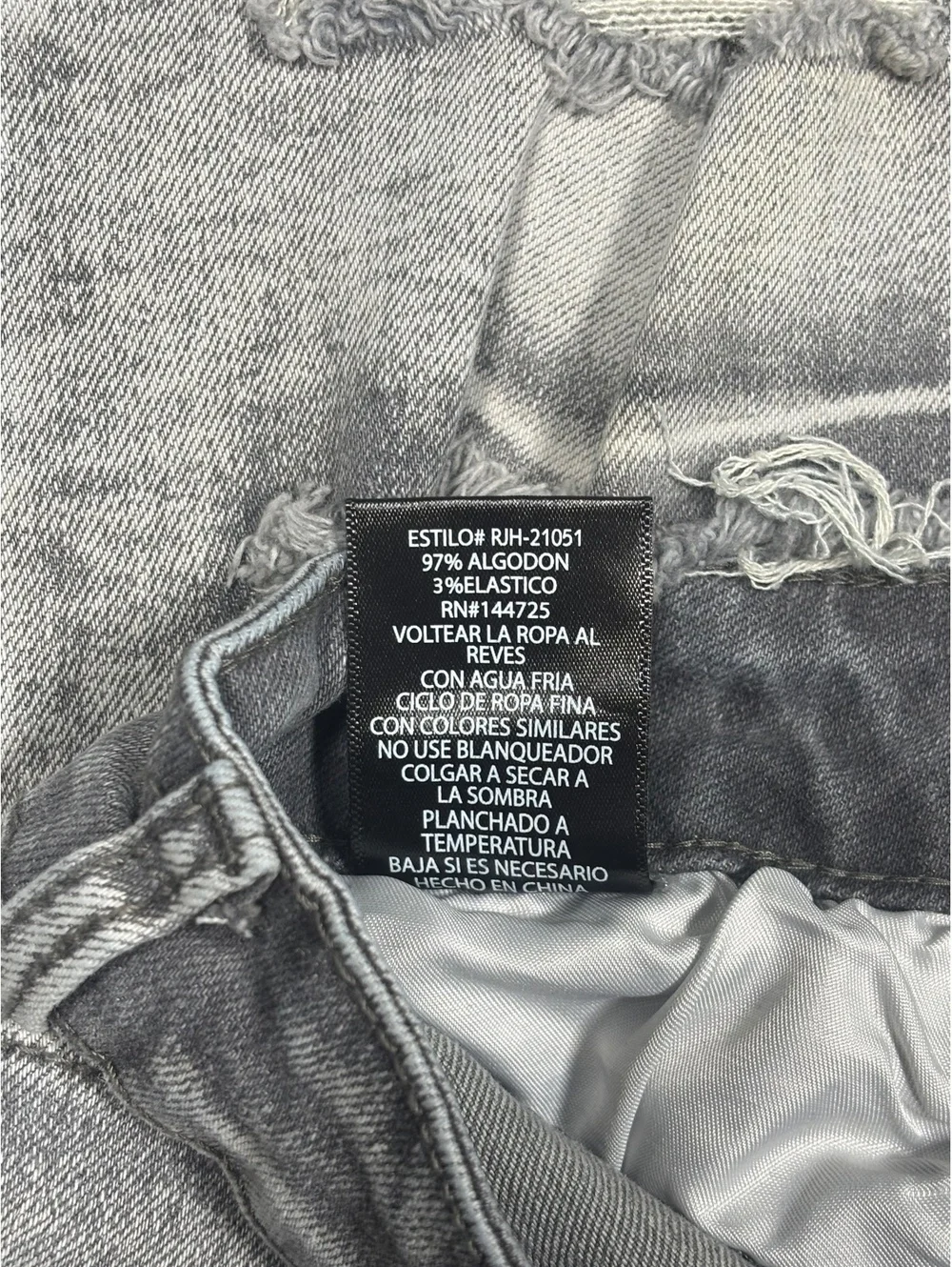 American Bazi Los Angeles Stacked Gray Acid Wash Distressed Cargo Jeans Size M